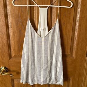 Striped racer back tank